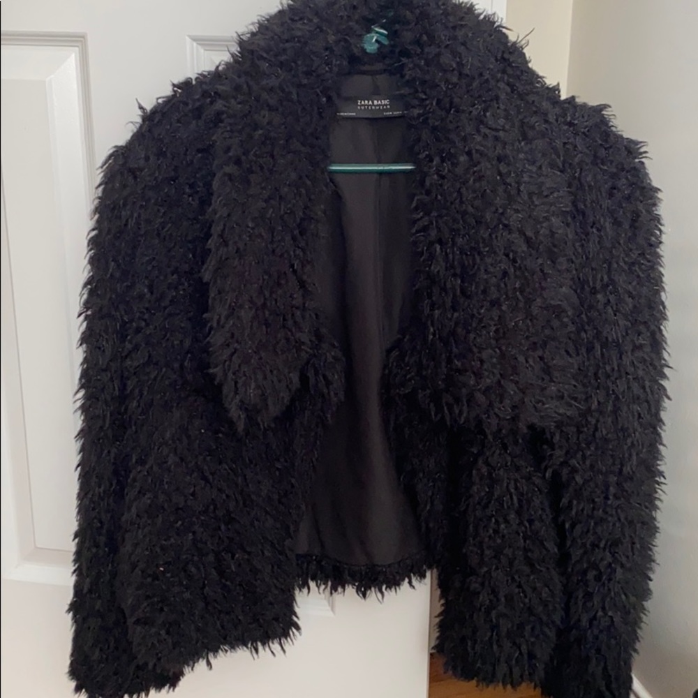 Zara Cropped Teddy Jacket!